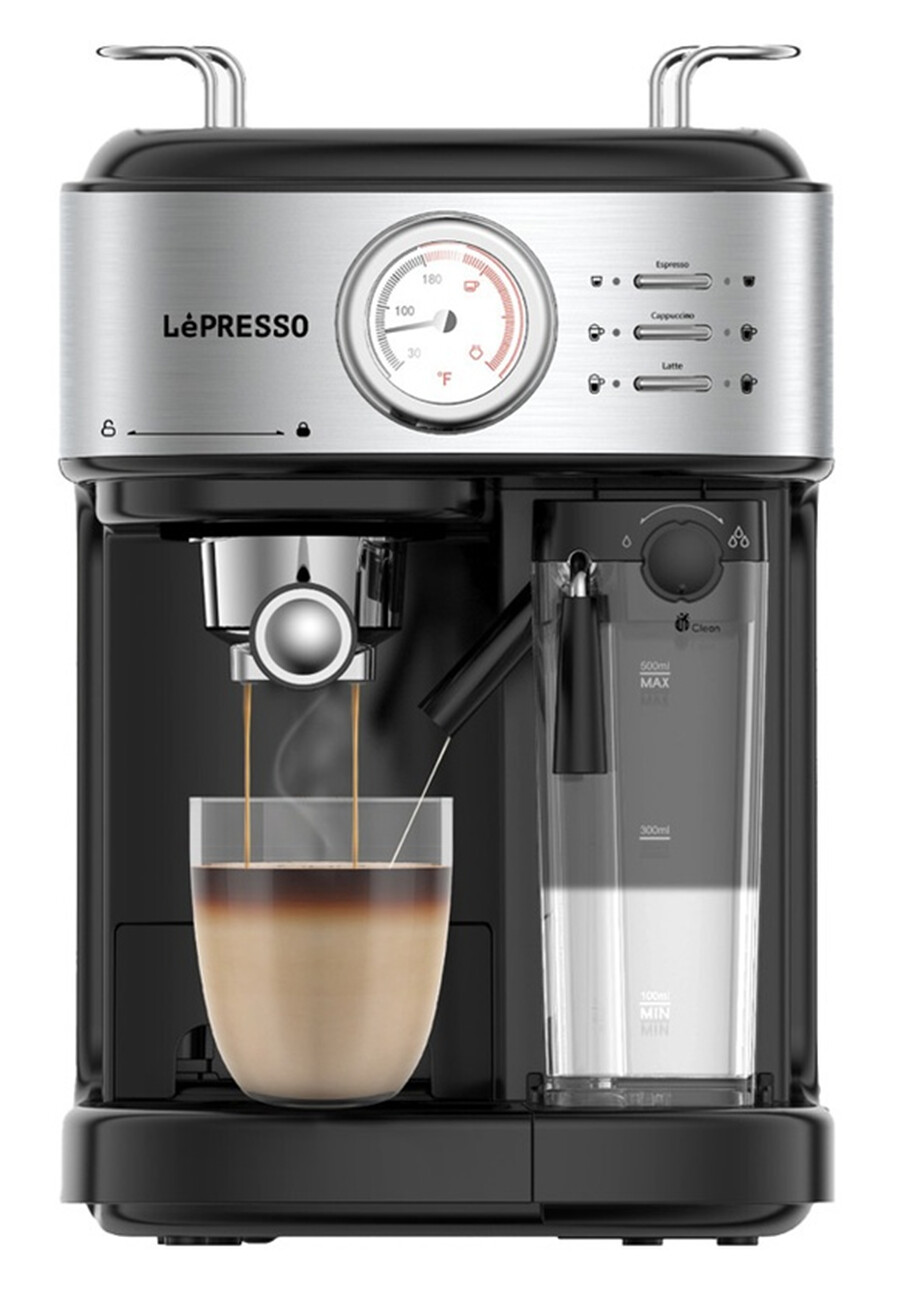 LePresso Coffee Machine / With Frothing Steam Wand / Compatible With Capsules