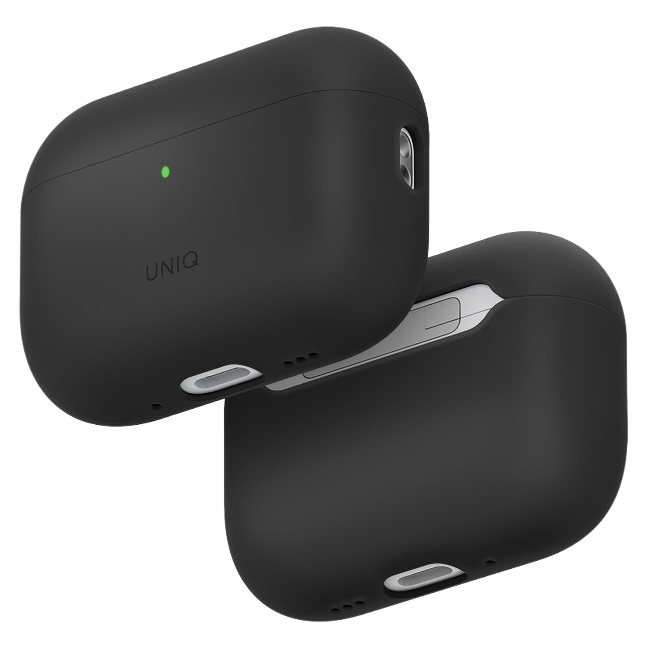 كفر يونيك Lino لسماعة ابل AirPods Pro 3 / سليكون يحمي من الطيحات / اسود