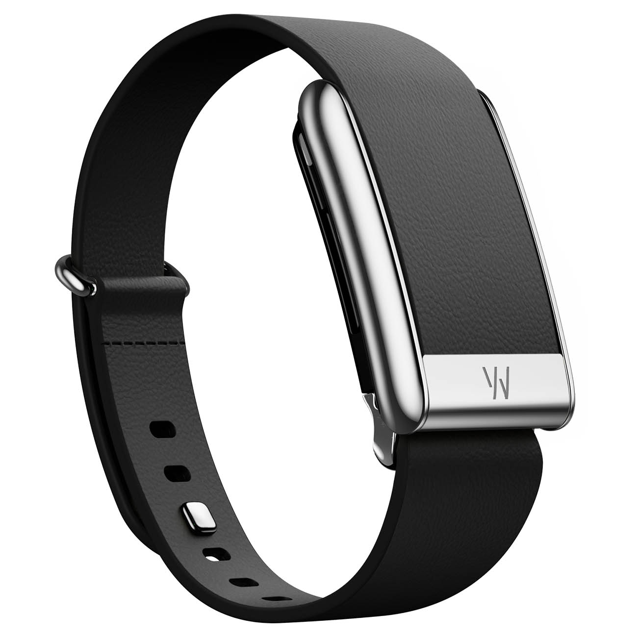 سير LeatherLuxe Tapered Band يدعم Whoop 5 / حجم كبير و XL / اسود و تيتانيوم 