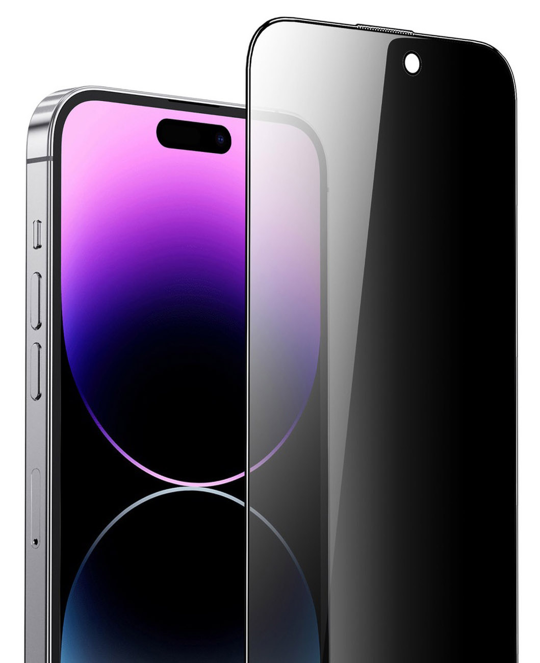 Green Steve 9H Screen Protector for iPhone 15 Pro / Privacy Glass / Anti-Fingerprint