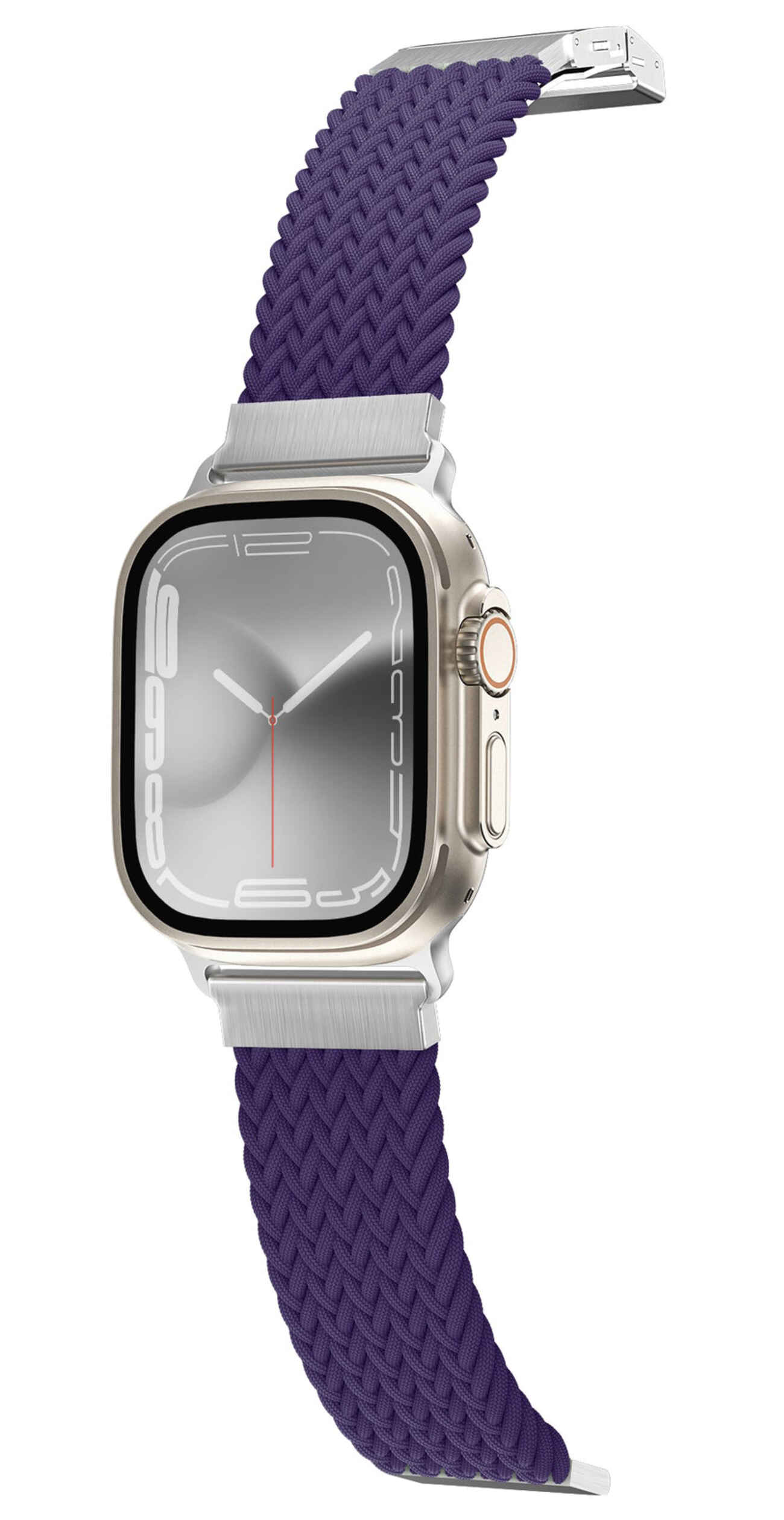 سير AmazingThing Titan Weave 2 لساعة ابل / حجم 44 و 45 و 49 / تصميم انيق / بنفسجي