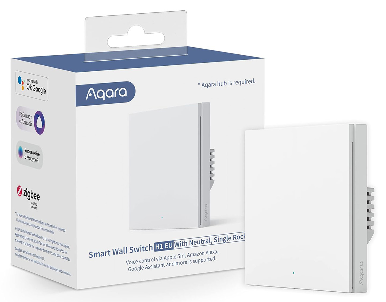 Aqara Smart Lighting Button / Requires Aqara HUB Piece / Triple Buttons / With Installation