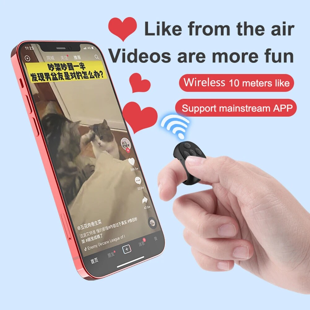Finger Remote Controller / Ring Shaped / Wireless Bluetooth / Battery ...