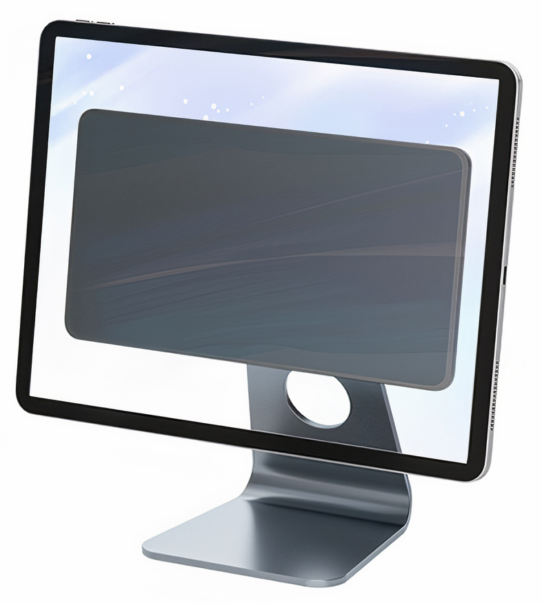 ستاند المنيوم مغناطيسي للايباد من WiWU / يدعم حجم 11 انش / يثبت بالطول و العرض / رمادي