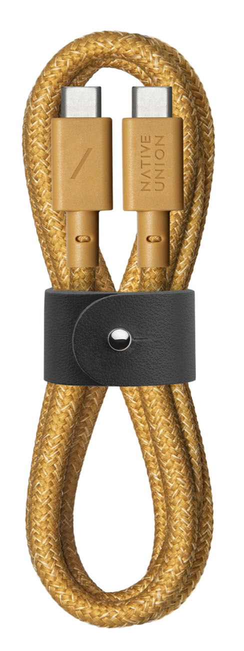 Native Union Belt KV Type-C to Type-C Cable / 1.2m Length / Yellow