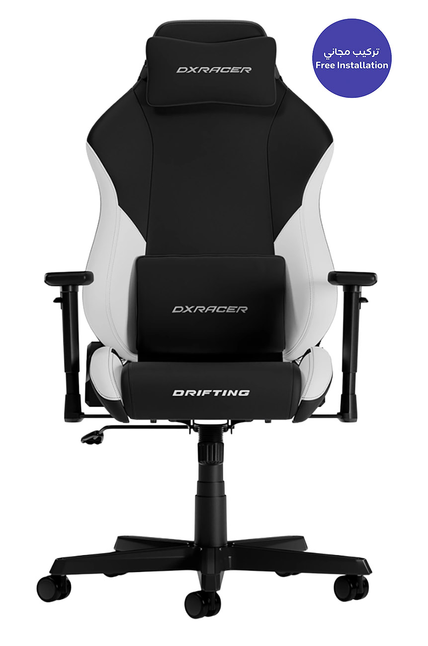 DXRacer Drifting Series Gaming Chair / Leather / Premium Quality & Comfy Design / Black & White