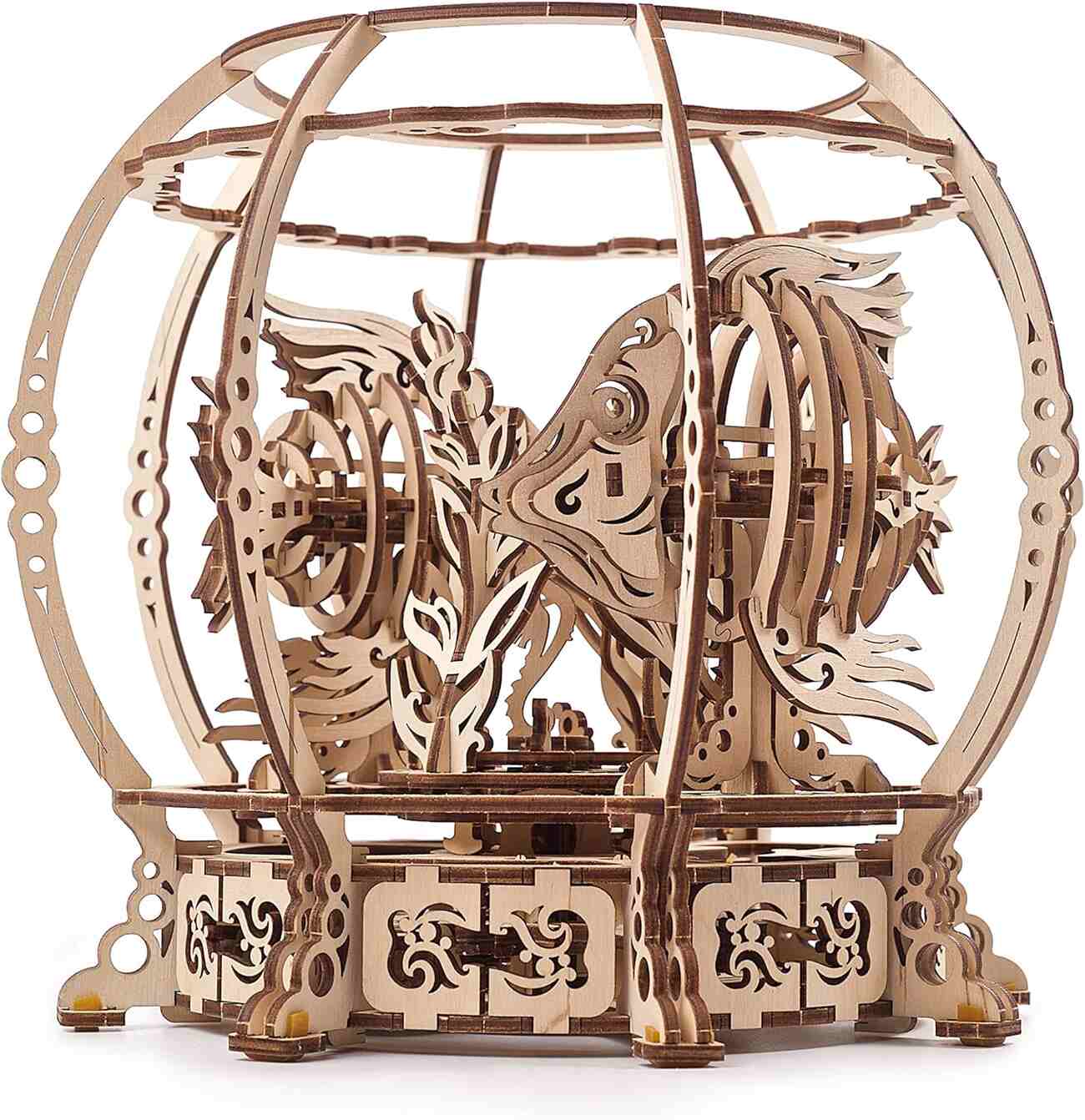 Ugears Mechanical Model Kit / Wooden Pieces / Unique 3D Design / Aquarium