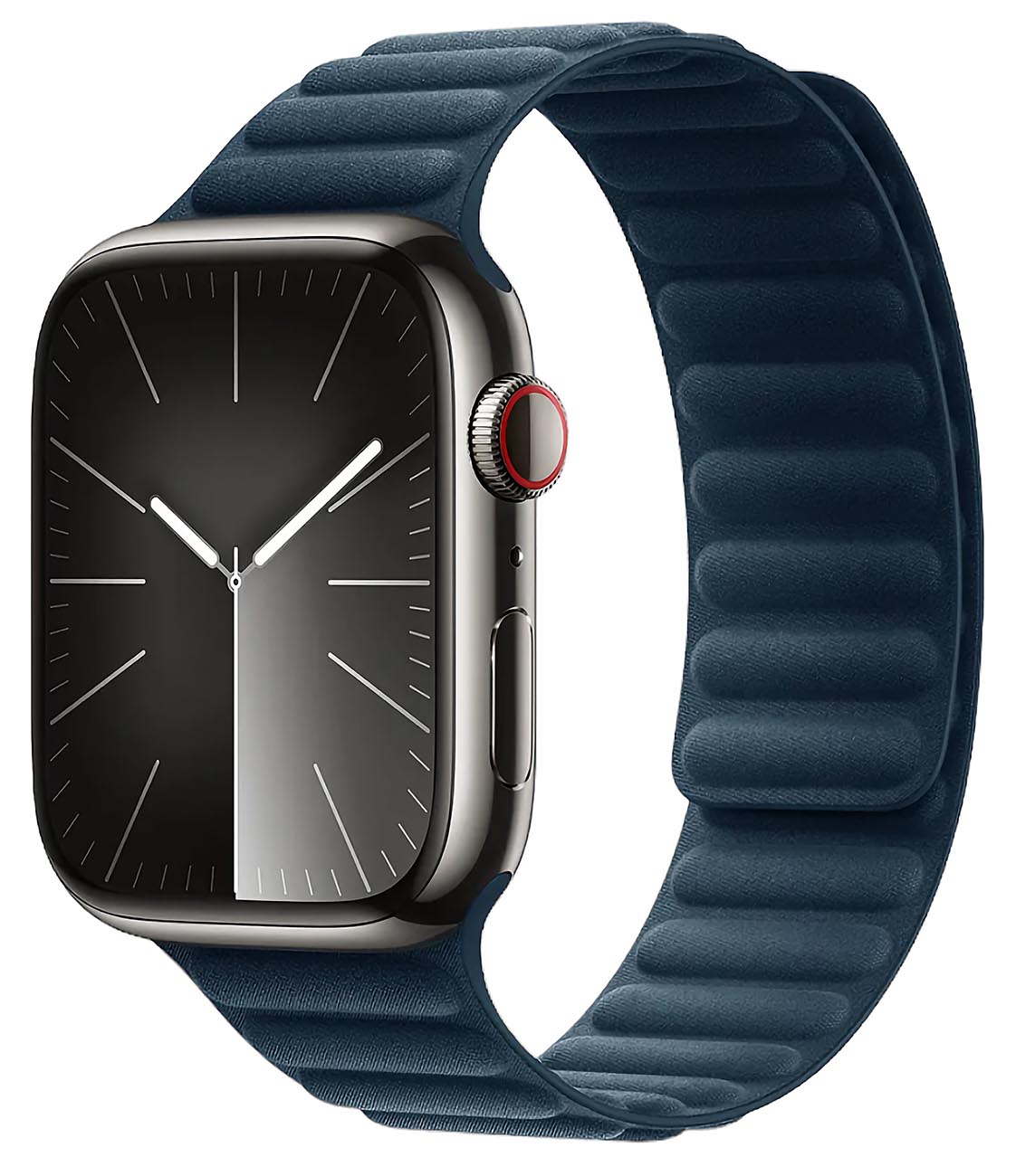 سير Magnetic Link من 974Bands لساعة ابل / حجم 44 و 45 و 49 / ازرق