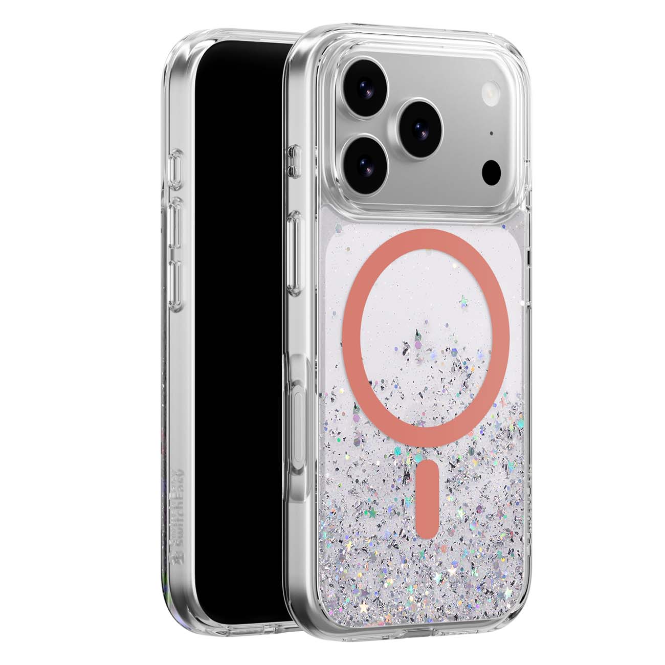 كفر SwitchEasy Starfield لايفون 17 برو / يدعم MagSafe / ضد الطيحات / تأثير 3D / لون Clear-Coral 