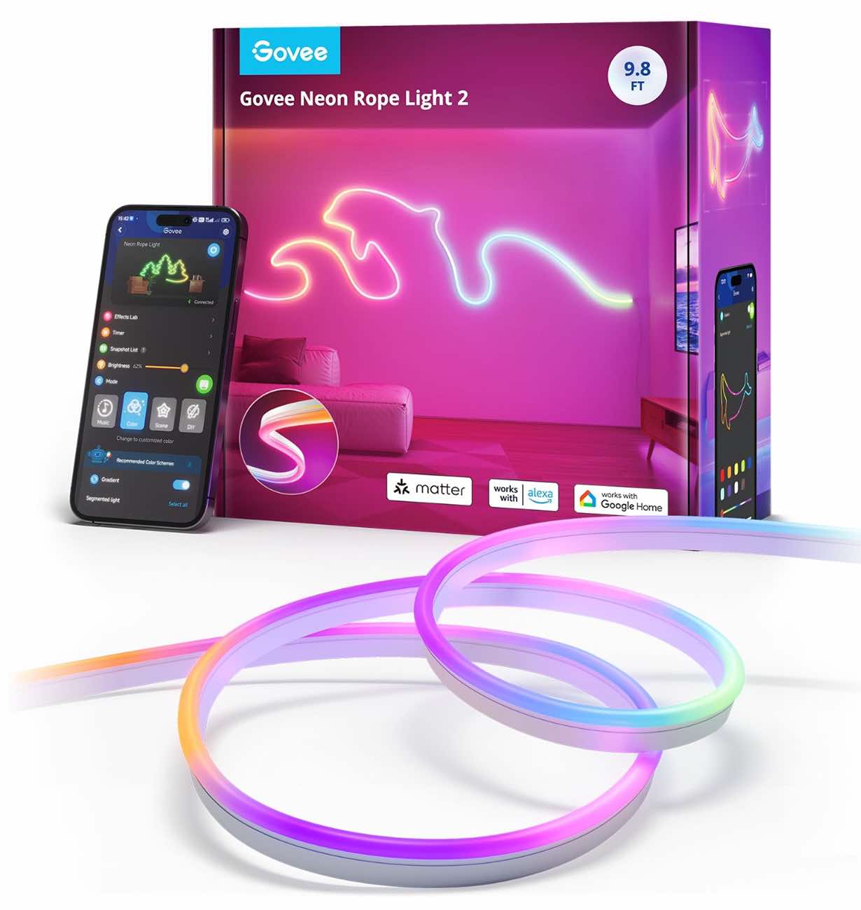 Govee Light 2 Smart LED Strip / Mobile Control / Shape Recognition Technology / 3 Meters