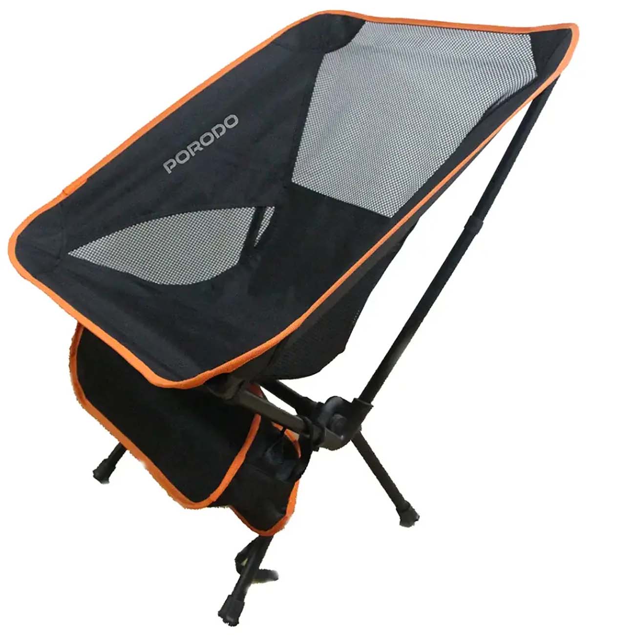 Porodo Camping Chair / Foldable / Supports up to 120 kg / Black & Orange
