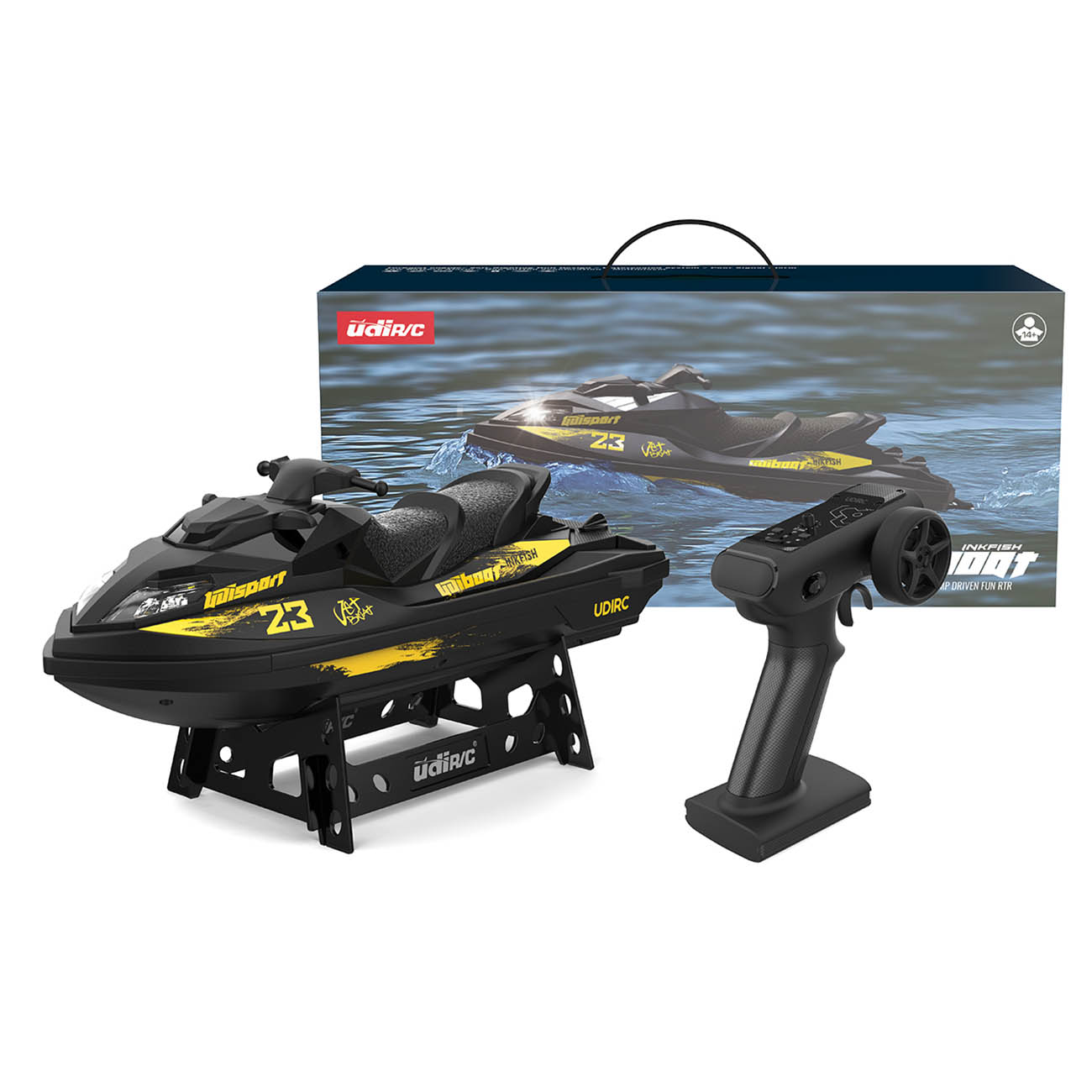 Inkfish PRO Jet Boat / Battery Powered / Water-Cooled Brushless Motor / Remote Control / LED Light