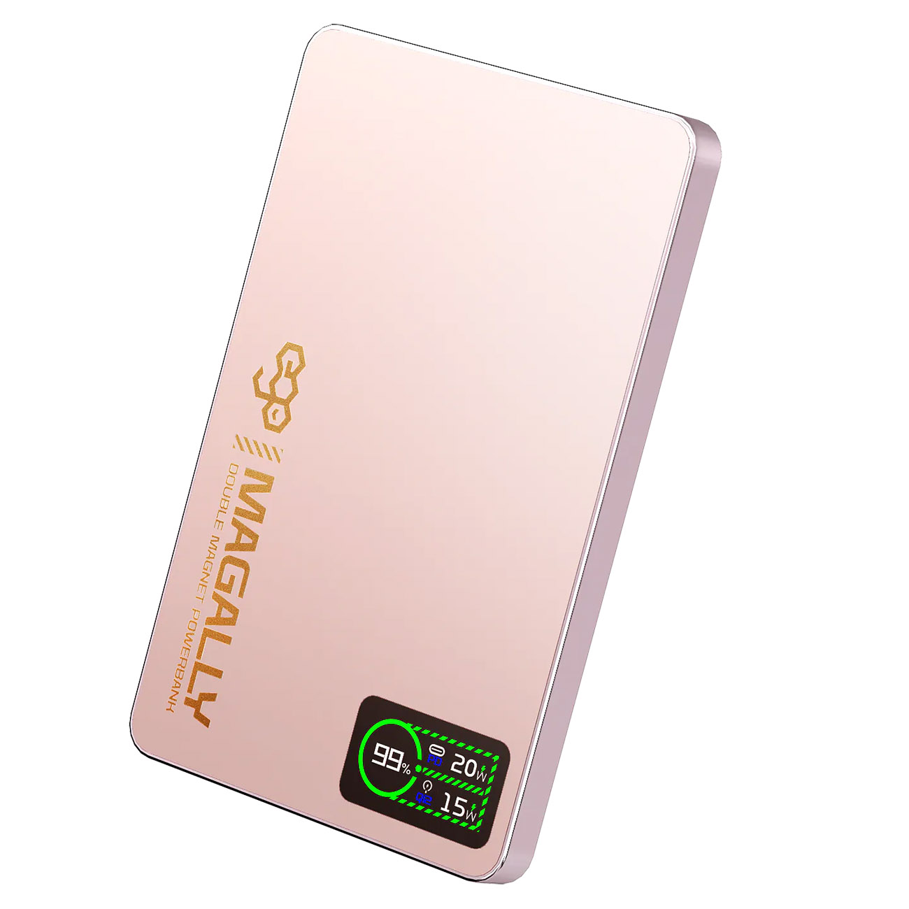 ego MagAlly Magnetic Power Bank / Dual Magnetic Design / 5000mAh / MagSafe Compatible / Pink