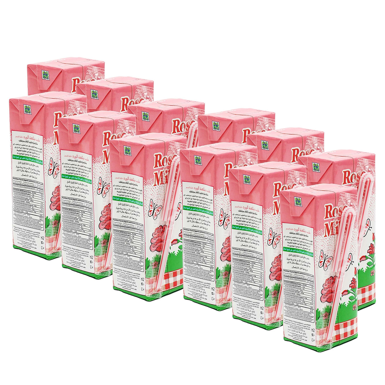Awal Rose Milk / 12 Pieces / 200ml