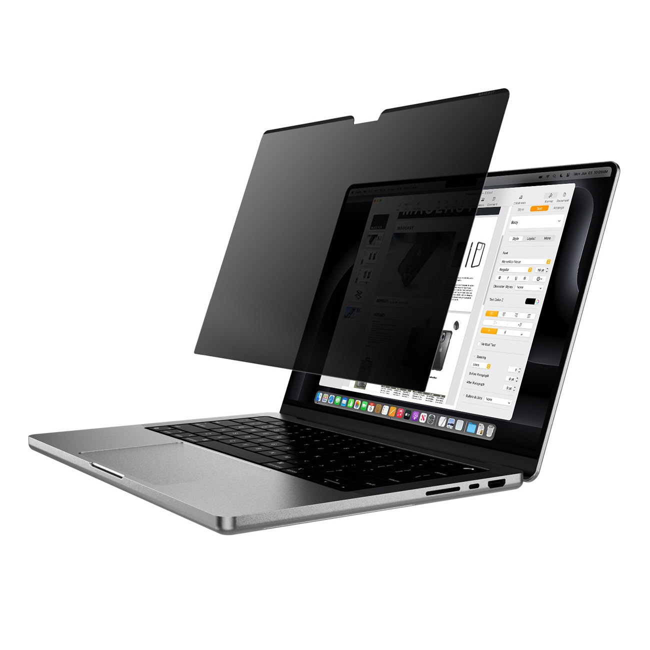 Magnetic Screen Protector for MacBook Neo / Size 13 inch / Privacy Glass / Reduces Blue Light