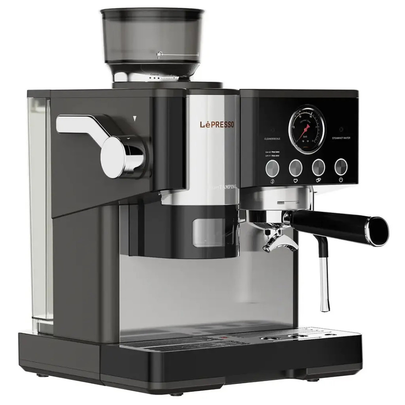 LePresso Maestro Coffee Machine / 19-Bar Pressure / Smart Tamping / 2.8L Water Tank