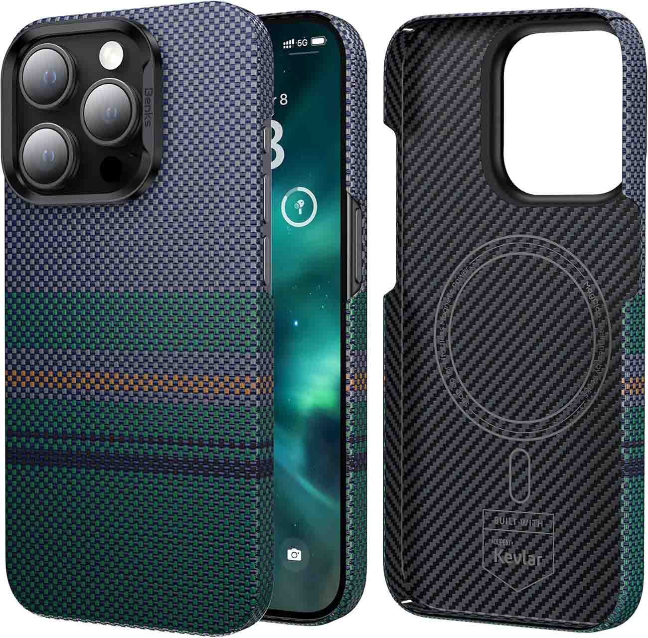 Benks Aurora ArmorAir Case for iPhone 15 Pro Max / Original DuPont Kevlar / Supports MagSafe