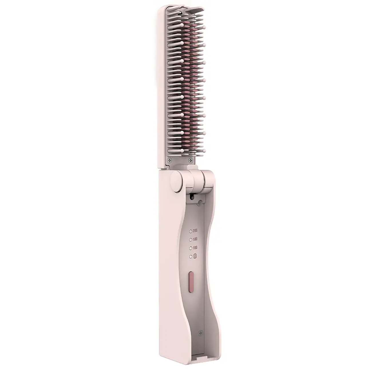 Porodo Foldable Mini Straightener Brush / 3 Heat Levels / Battery Powered