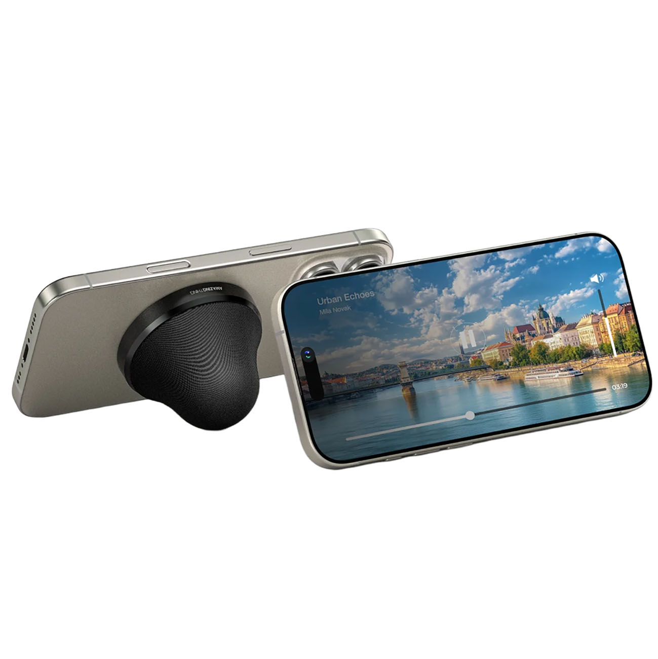 سماعة Pocket المغناطيسية اللاسلكية من AmazingThing / مع شحن لاسلكي للجوال / تستخدم كـ ستاند للجوال