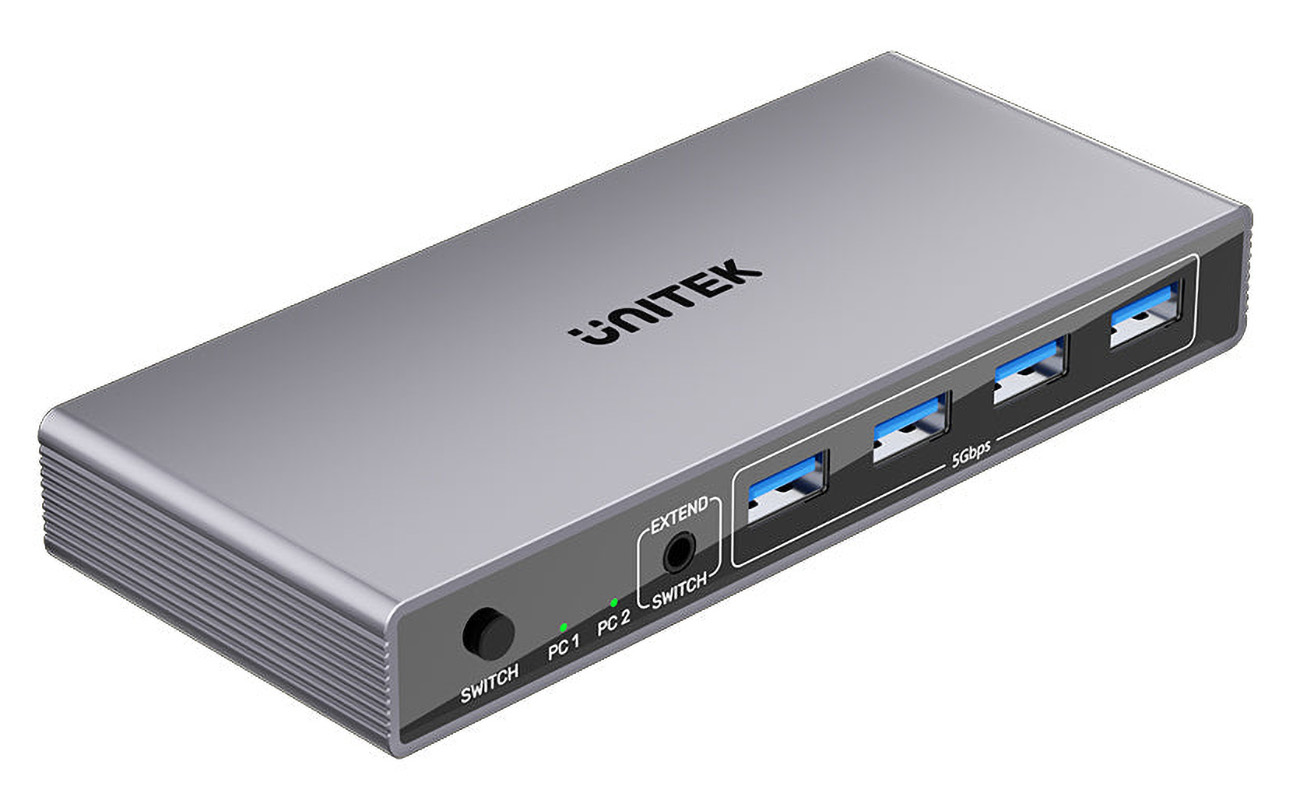 وصلة DisplayPort متعددة المداخل من يونيتك / 4 مداخل USB / دقة 8K / متوافقة مع ويندوز و ماك 