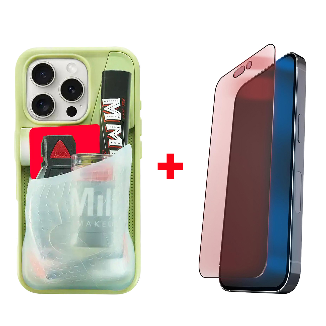 Ninja Labs Flex Pouch Case + BodyGuardz Clear Protection for