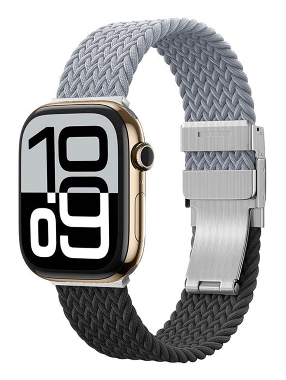 سير AmazingThing Blend لساعة ابل / حجم 45 و 46 و 49 / مقاوم للماء / Obsidian Steel