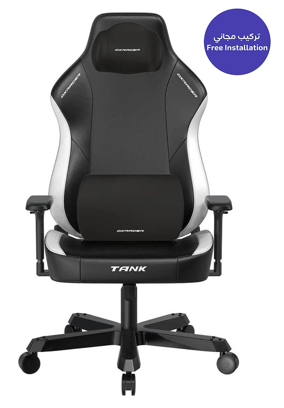 DXRacer Tank Series Gaming Chair / Leather / Exceptional Quality & Design / Black & White
