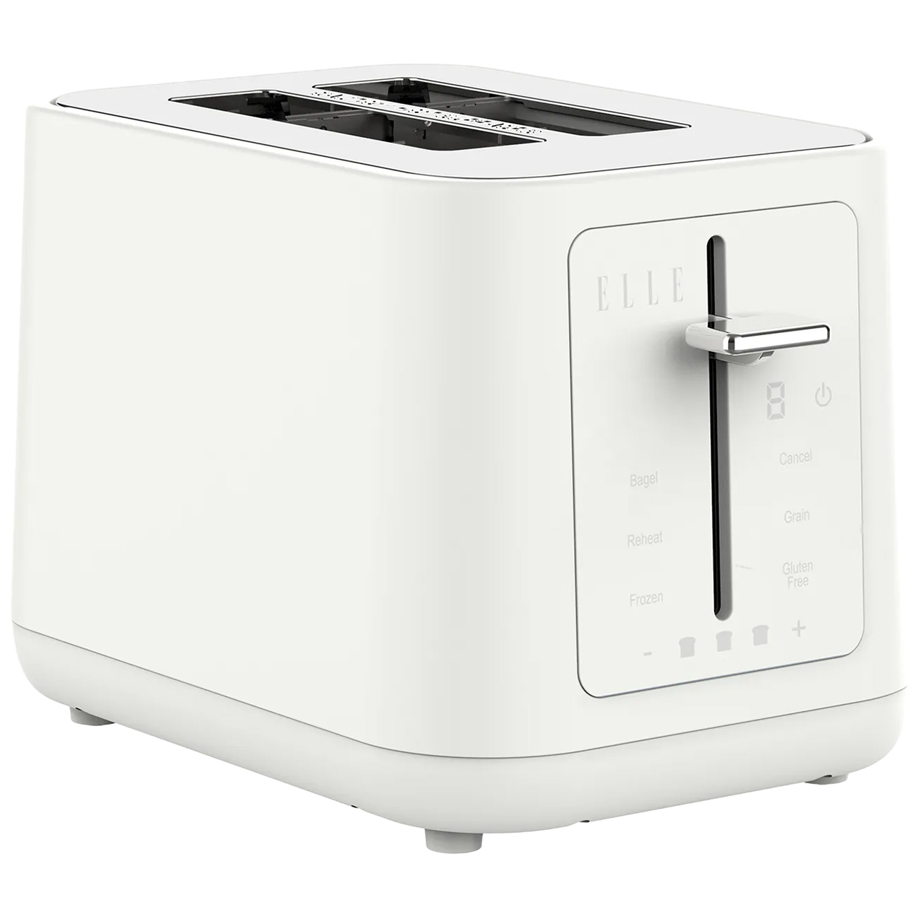 Elle Electric Toaster / Digital Display / 6 Browning Settings / 2 Slice Capacity / White
