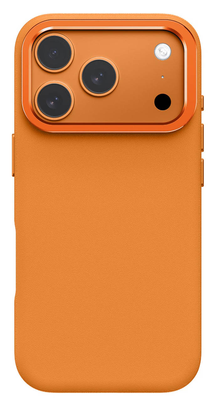 AmazingThing Glamour AllSkin Case for iPhone 17 Pro / Built-in Stand / Premium Leather / Orange