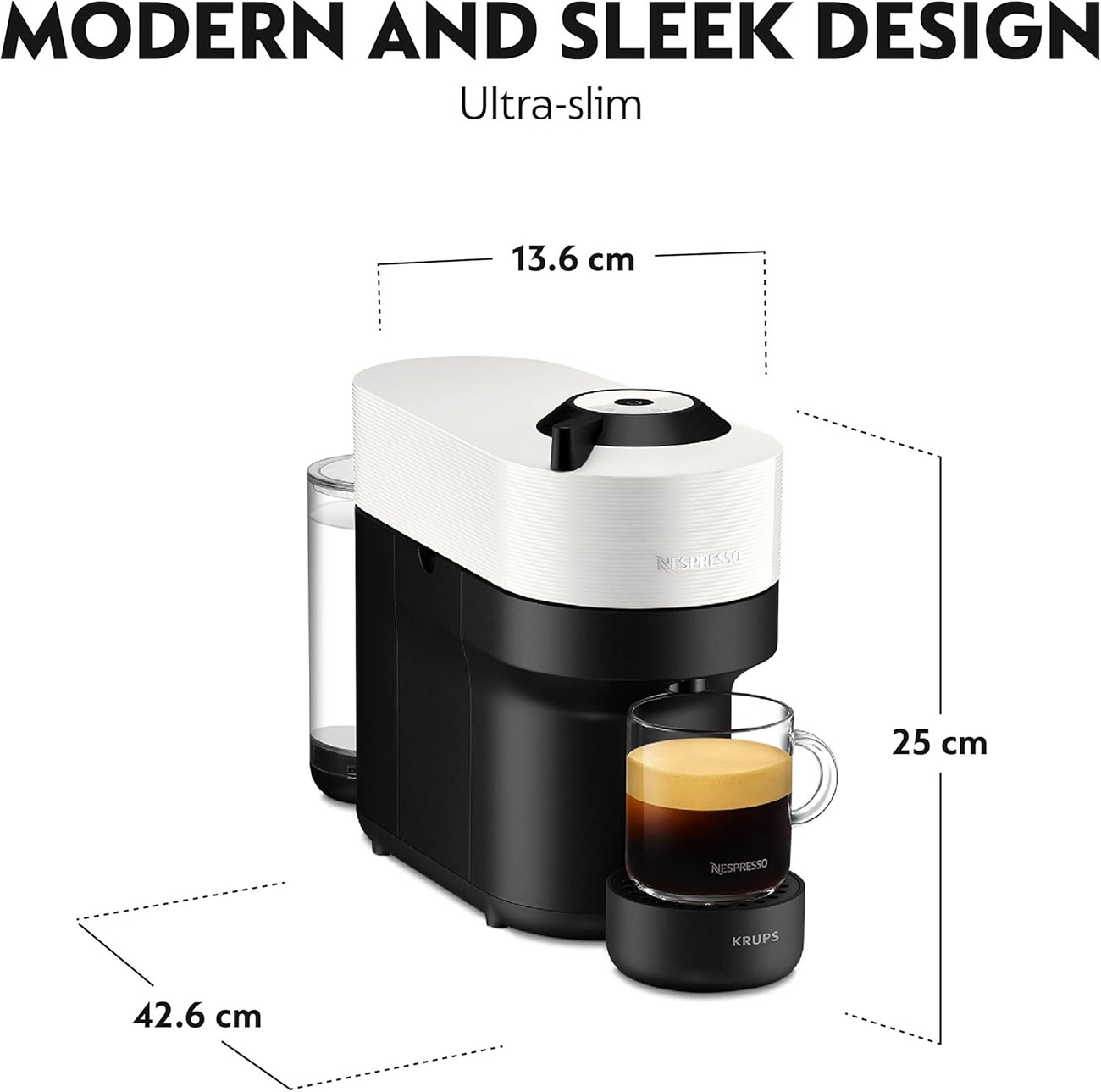 [未使用品] Nespresso Vertuo Pop ホワイト　ネスプレッソ Nespresso Vertuo Pop Coffee Machine / 750ml Capacity / Supports