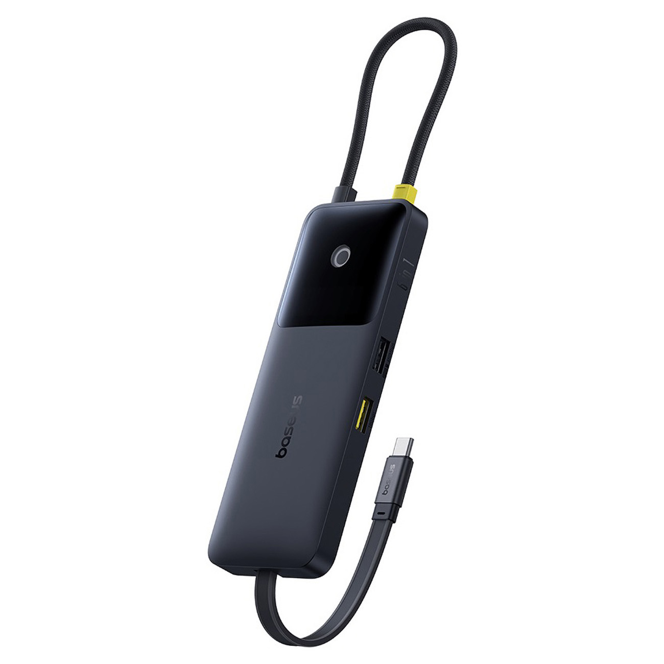 وصلة بيسوس متعددة المداخل / 4 مداخل تايب سي و مدخلين USB / مع وايرين تايب سي مدمج