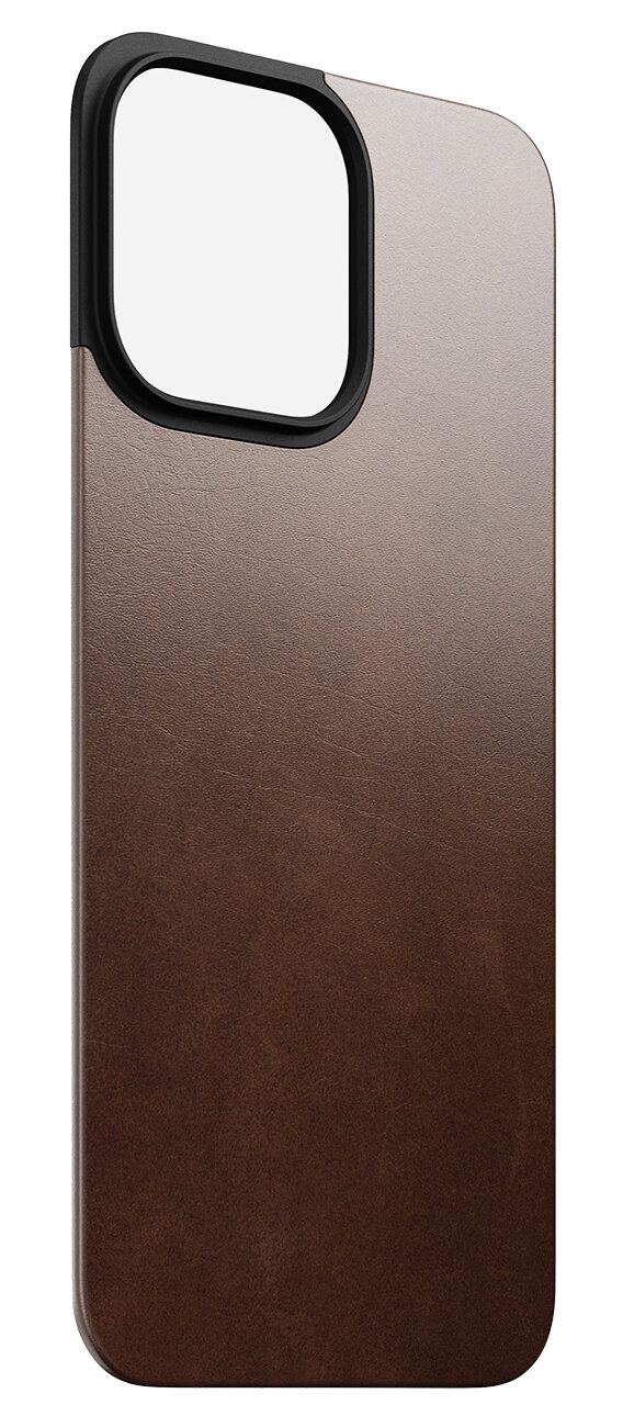 Nomad Magnetic Leather Back for iPhone 15 Pro Max / Brown Leather
