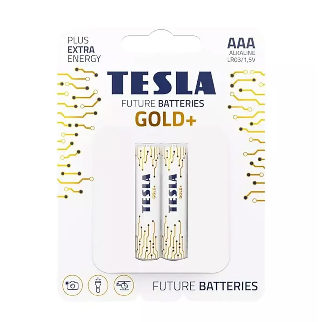 بطاريات TESLA Gold بلس نوع AAA / حزمة من 2