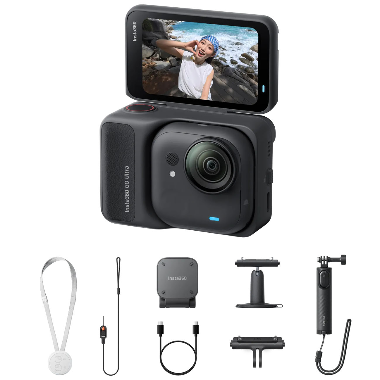 Insta360 GO Ultra Creator Camera Bundle / 4K / Compact & Lightweight / Pro Accessories / Black