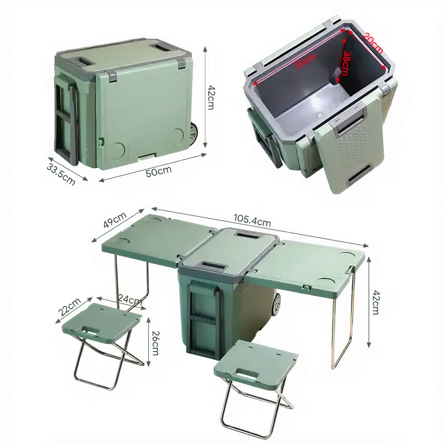 Multi-purpose Cooling Box / Turns To A Table With Chairs / Black ...