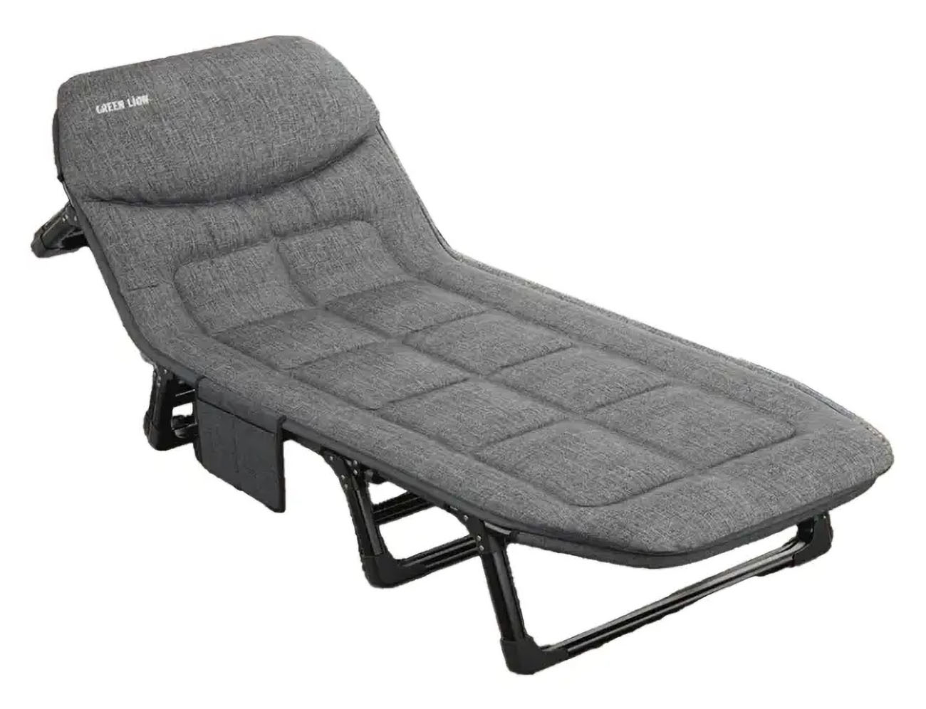 سرير قابل للطي من جرين / مسند ظهر قابل للتعديل / يتحمل حتى 150 كجم / مع جيوب تخزين