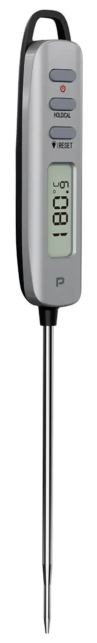 ميزان حرارة للمطبخ من بورودو / شاشة LED / يعمل بالبطارية / دوران 180 درجة / مقاوم للماء 