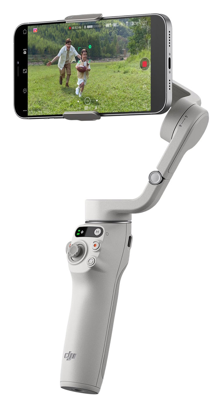 جهاز تثبيت الجوال Osmo 6 للتصوير من Dji / عصا لزيادة الطول / تصوير Gimbal / رمادي