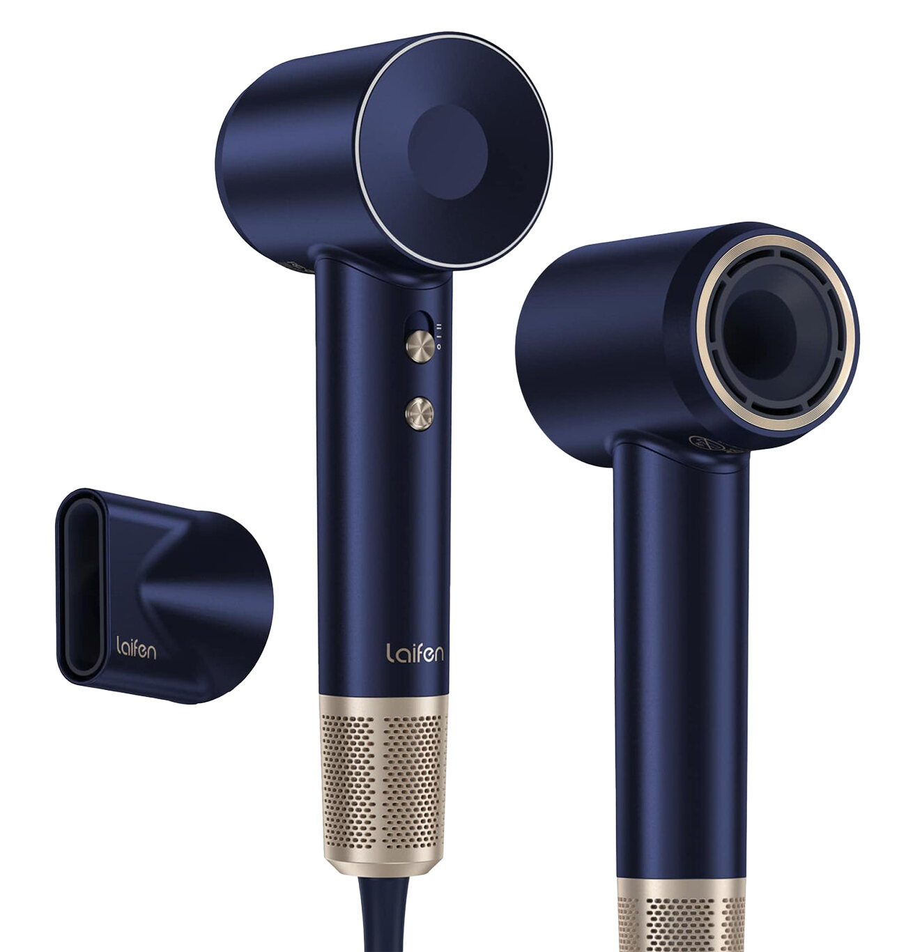 Laifen Swift Premium Professional Hair Dryer / Powerful Motor / Compact & Portable / Blue & Gold