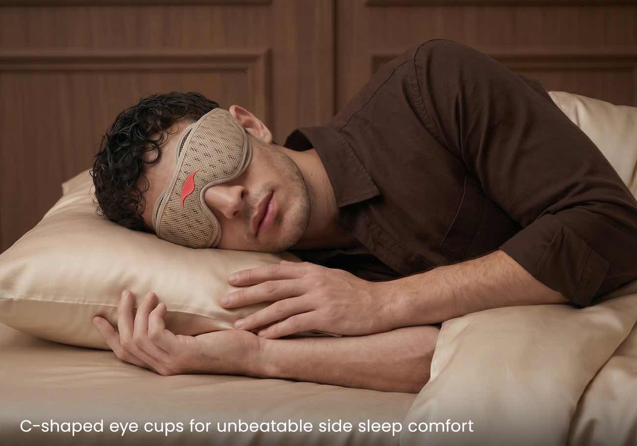 Manta Pro Sleep Mask / Adjustable Size / Blocks 100% of Light