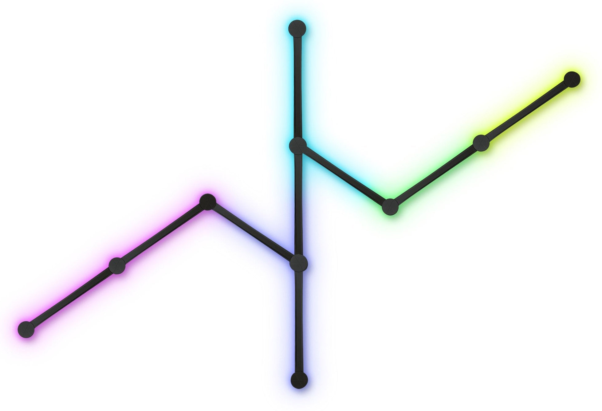 اضاءة Epic Gamers Glide الذكية / الوان RGB و تحكم من الجوال / اشكال متغيرة / 9 قطع / اسود