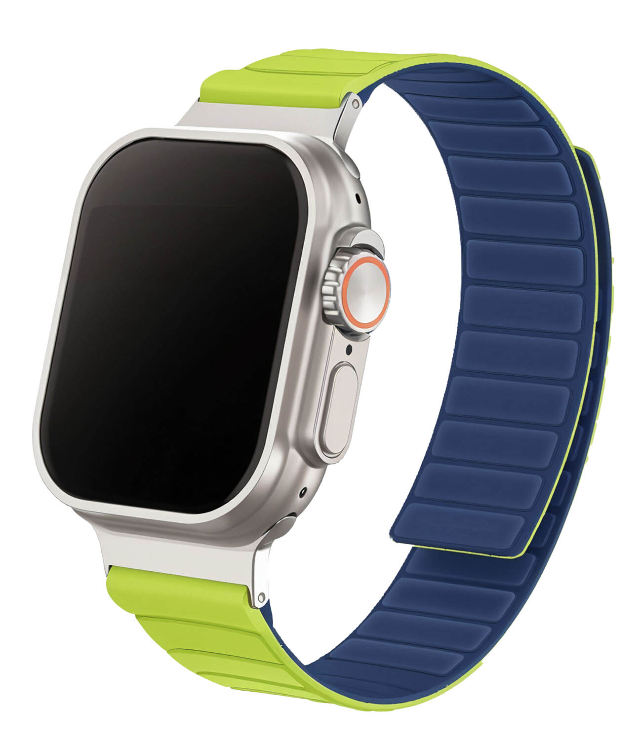 سير Remson المغناطيسي لساعة ابل / حجم 42 و 44 و 45 و 49 / مقاوم للماء / اخضر و ازرق