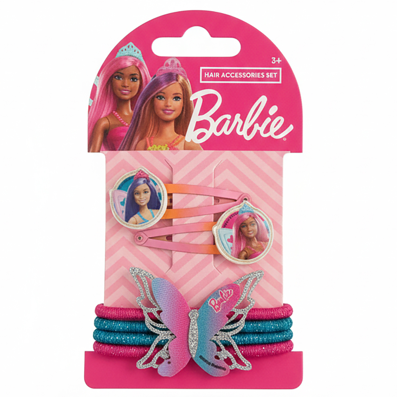 Barbie Kids Hair Accessories Set / 6 Pieces