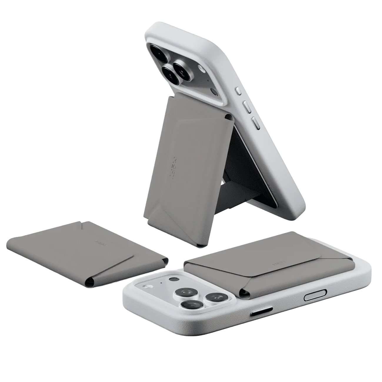 MOFT Magnetic Stand & Wallet for Phone / MagSafe Compatible / RFID Protection / Taupe