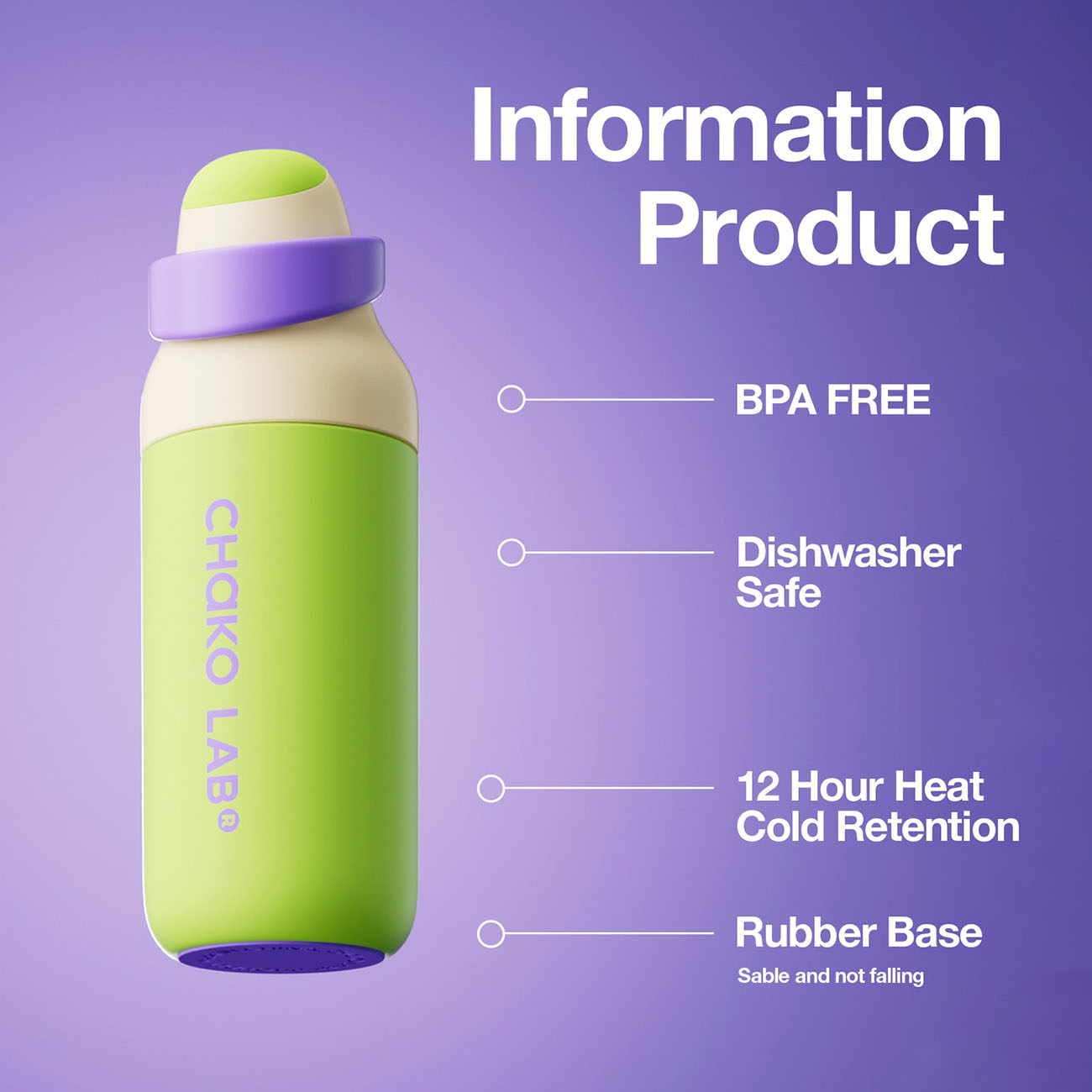 Chako Lab Kada Bottle / 550ml / Keeps Drinks Cold & Hot for 8 Hours ...