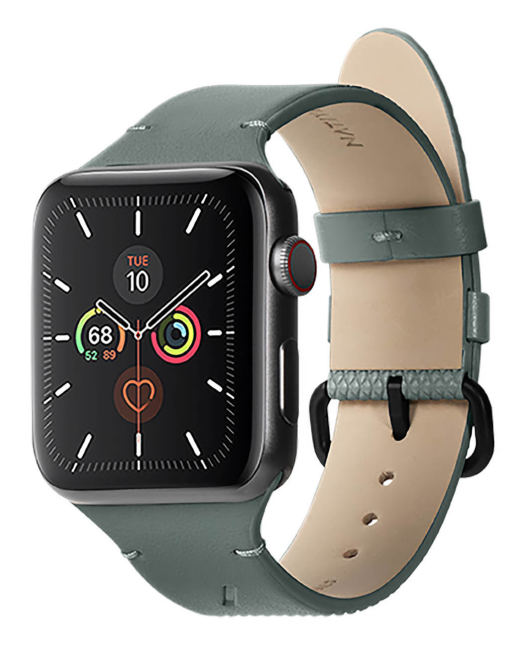 سير Re Classic لساعة ابل من Native Union / حجم 40 و 41 و 42 / جلد فخم / اخضر