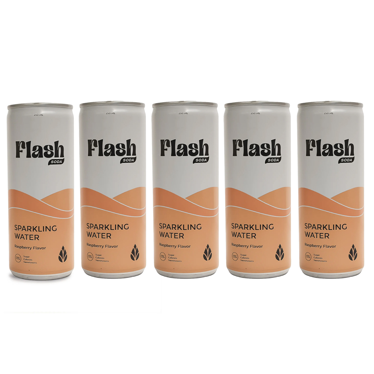 Flash Sparkling Water / Raspberry Flavor / 5 Pieces / 250ml