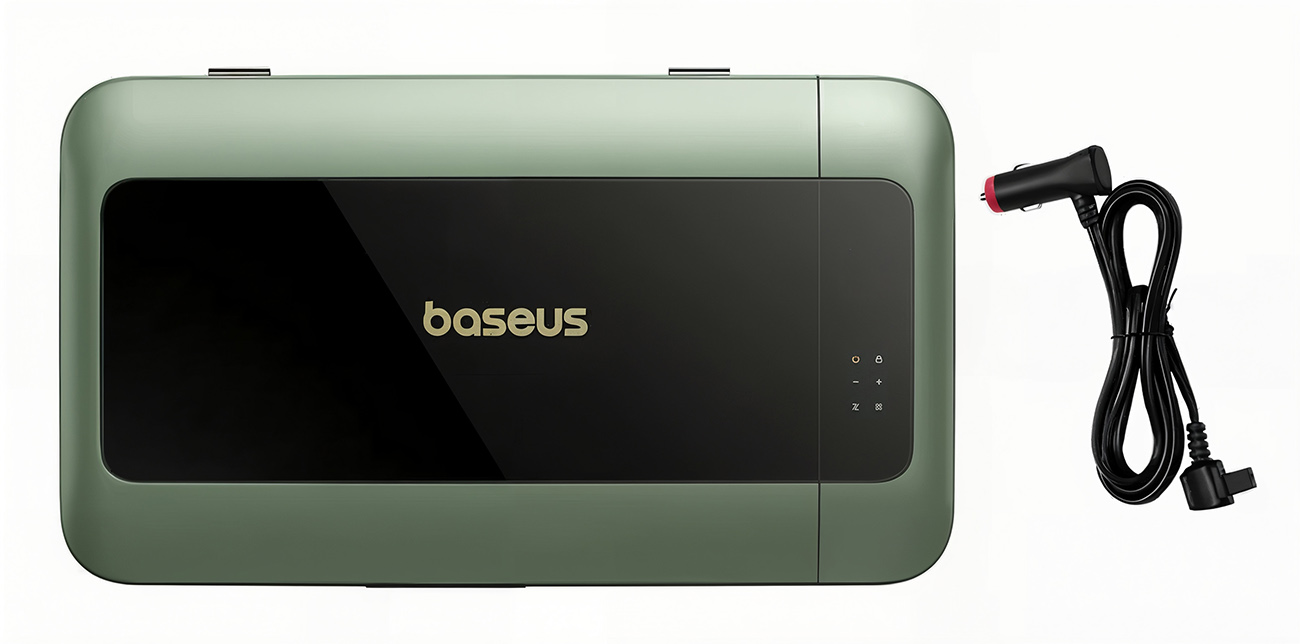 ثلاجة متنقلة لسيارة Tesla موديل Y من بيسوس / سعة 26.1 لتر / تحكم من الجوال / اضاءة LED مدمجة