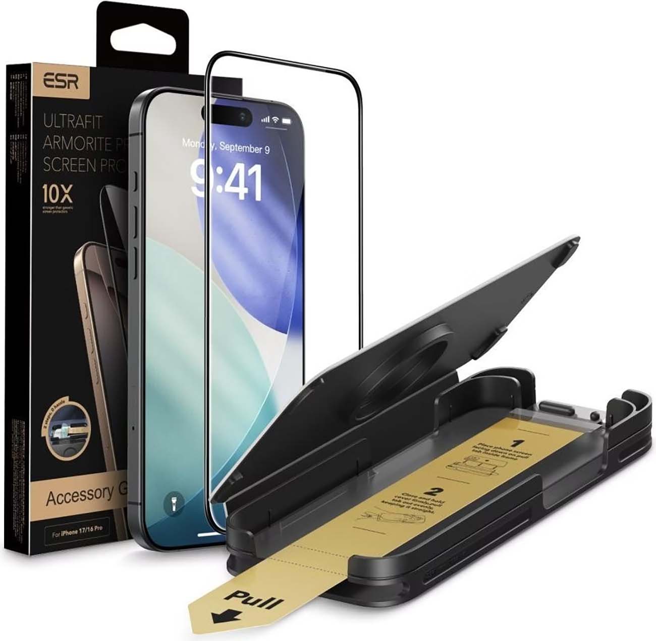 ESR Screen Protector for iPhone 17 Pro / Drop Resistant / Clear Glass