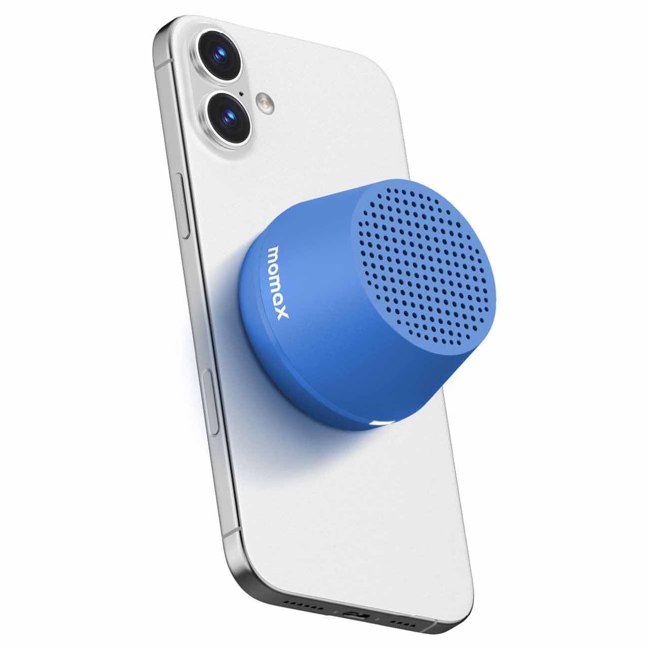 Momax 1-Vibe Go Lite Magnetic Wireless Speaker / Water-Resistant / Used as a Phone Stand / Blue